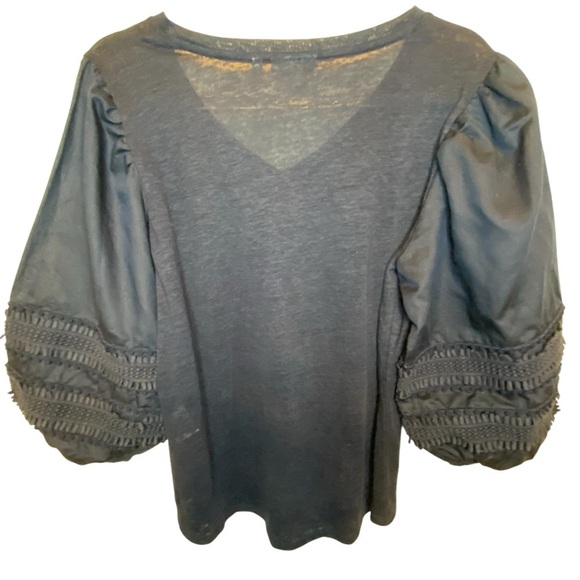 Chico's Tops - Chico’s V-Neck Blue Bishop Sleeve Linen Size1(med)Blouse